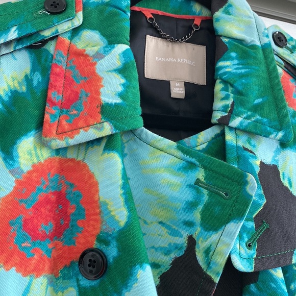 Floral Pattern Trench Coat - Picture 2 of 4